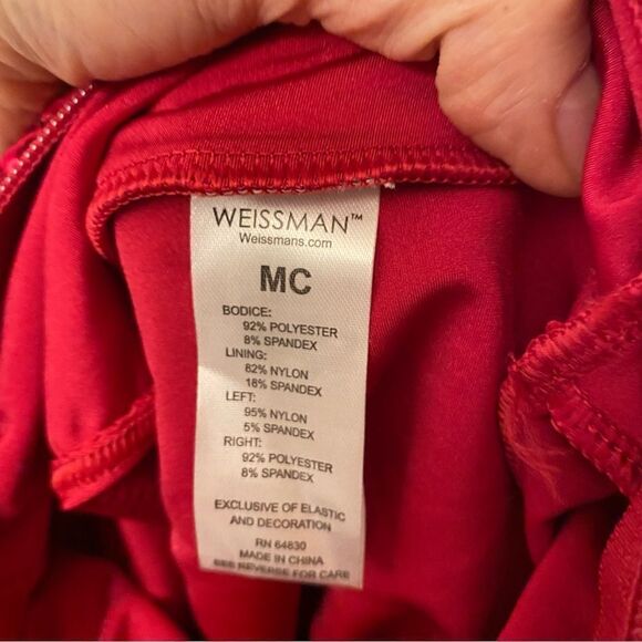 Weissman Dance dress red sequin costume Me Against The Music 12192 Child MC - Picture 6 of 9